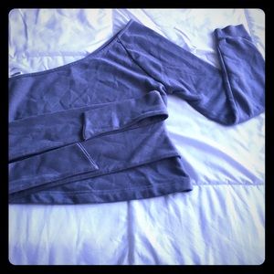 Cropped Off the Shoulder Sweatshirt